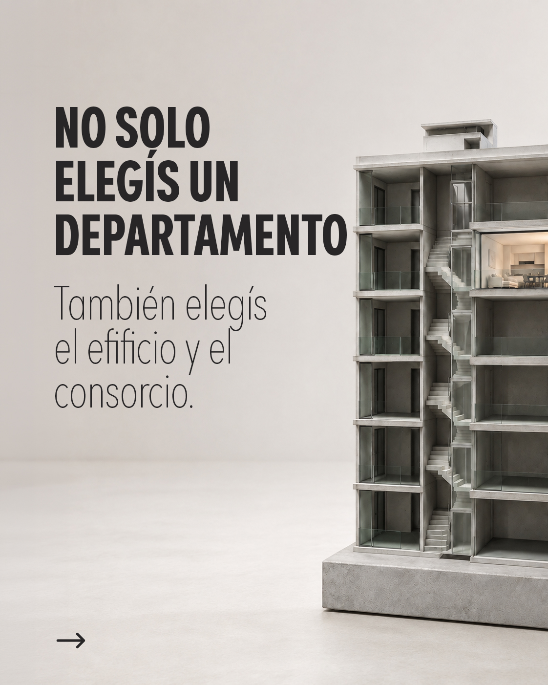 No solo elegís un departamento, slide 2